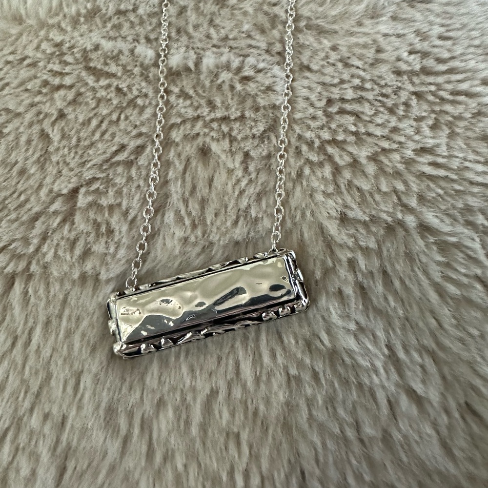 Bar Nunn Silvertone Scroll Necklace